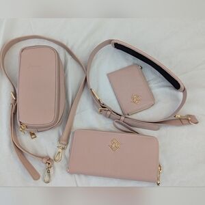 Glass Ladder & Co Blush Accessories Bundle Straps, Pouch, Card Holder, Wallet